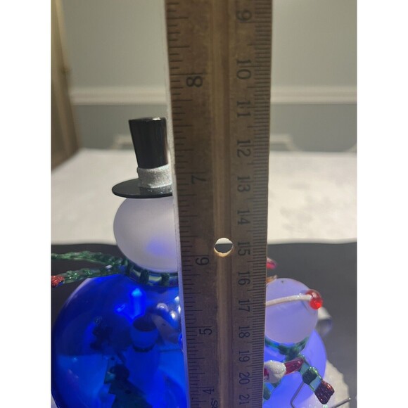 Acrylic Light Up Color Changing Snowman Sledding Christmas JCP JC Penney Tested - Picture 10 of 16